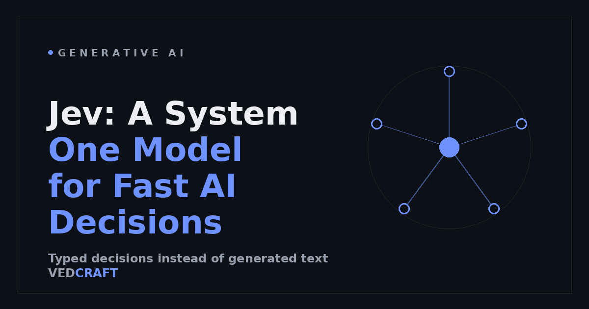 Jev: A System One Model for Fast AI Decisions